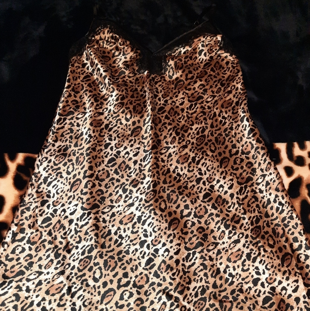 Victoria Secret Leopard Silk Nightgown/Lingerie